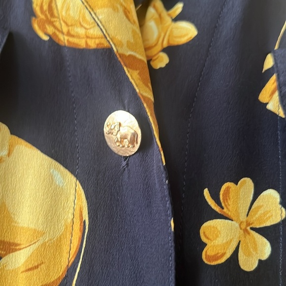 Escada by Margaretha Ley Silk Shirt Sleeve vintage Blouse - Picture 3 of 9